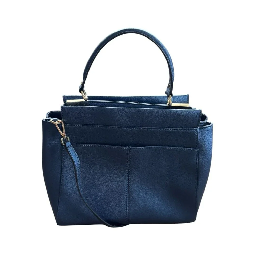 Calvin Klein Saffiano Leather Satchel Purse